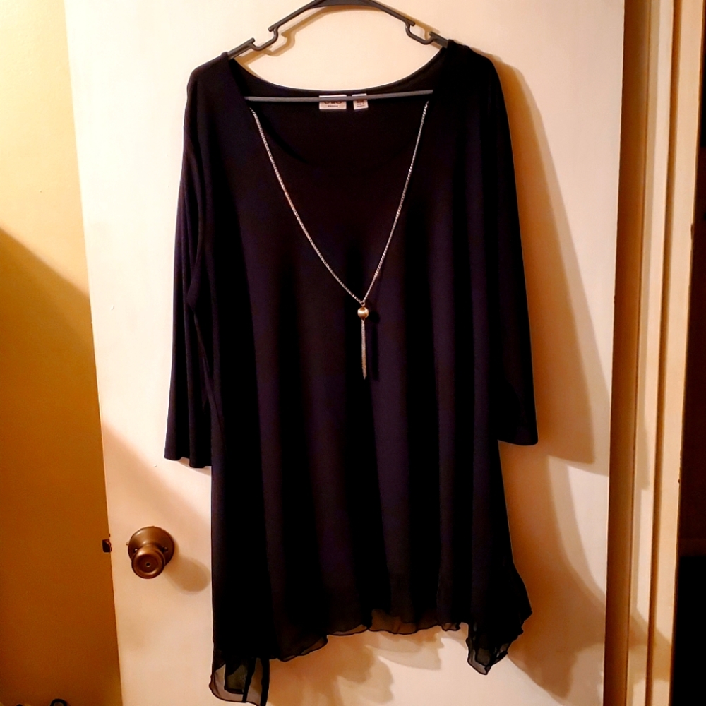 Cato 18W/20W black blouse
